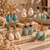 Cercei handmade cu pietre naturale si perle OK-Lux