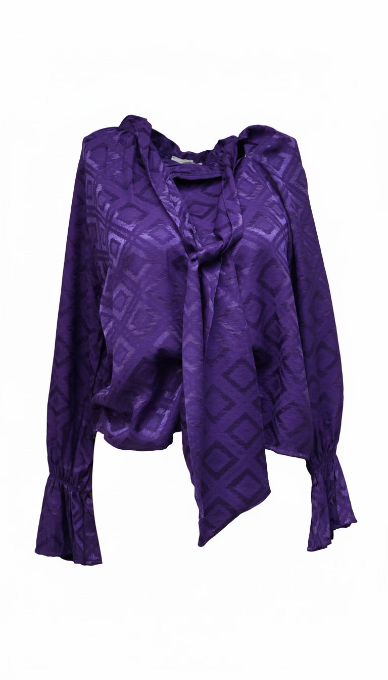 Camasă mov elegantă cu croi lejer - OK Lux. All rights reserved. - Shirts -