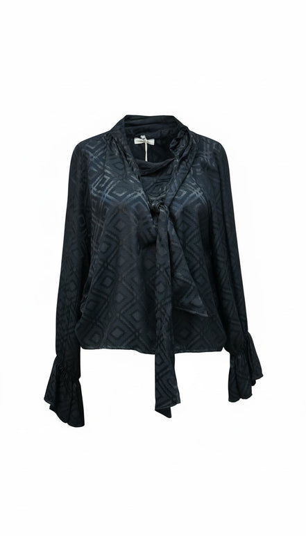 Camasă neagră office cu croi modern - OK Lux. All rights reserved. - Shirts -