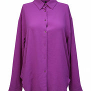 Camasă mov cu nasturi și guler înalt - OK Lux. All rights reserved. - Shirts -