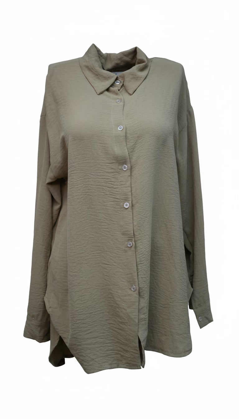 Camasă kaki versatilă cu croi modern - OK Lux. All rights reserved. - Shirts -