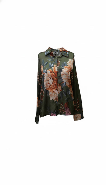 Camasa din poliester cu imprimeu floral vibrant - OK Lux. All rights reserved. - Shirts 3 -