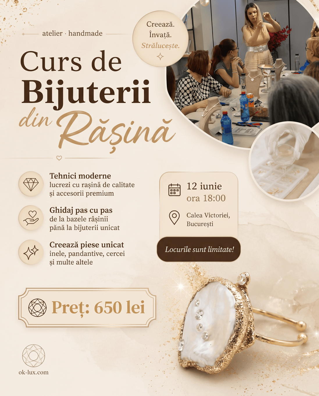 Atelier de creatie bijuterii 12.06 - OK Lux. All rights reserved. - 