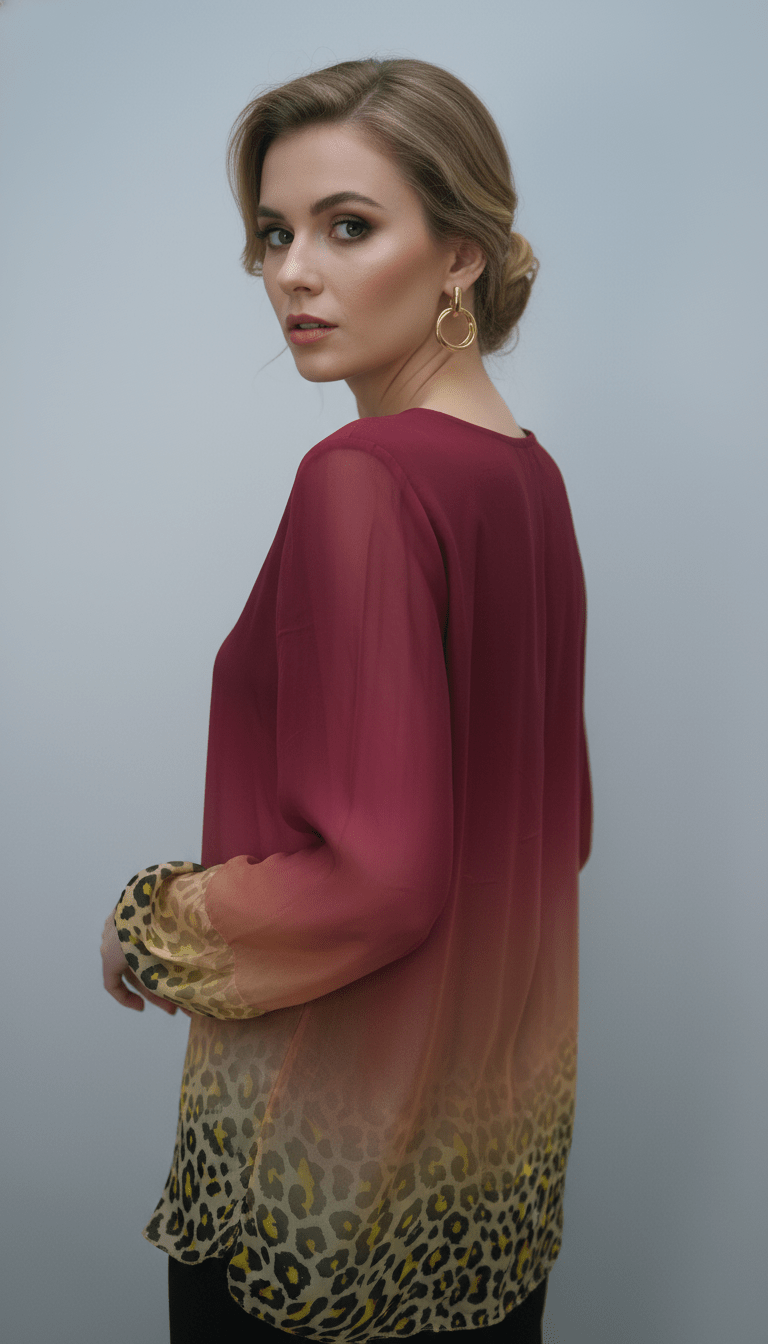 Bluză din Vascoză cu Elastan, Talie Unică - OK Lux. All rights reserved. - Blouses - 