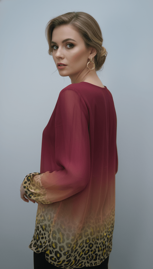 Bluză din Vascoză cu Elastan, Talie Unică - OK Lux. All rights reserved. - Blouses - 