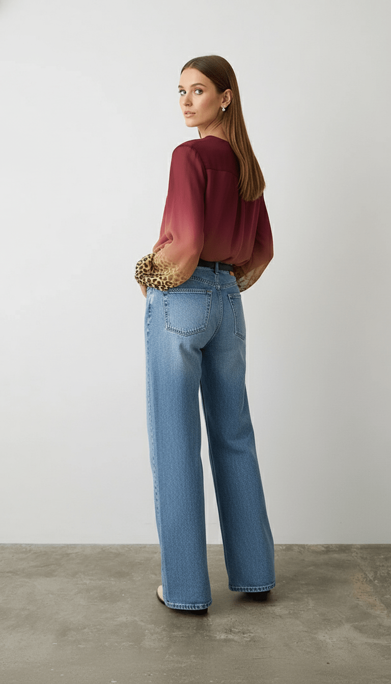 Bluză din Vascoză cu Elastan, Talie Unică - OK Lux. All rights reserved. - Blouses - 