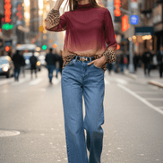 Bluză din Vascoză cu Elastan, Talie Unică - OK Lux. All rights reserved. - Blouses - 