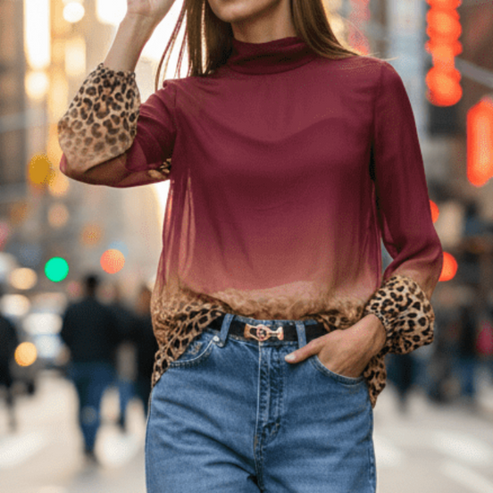 Bluză din Vascoză cu Elastan, Talie Unică - OK Lux. All rights reserved. - Blouses - 