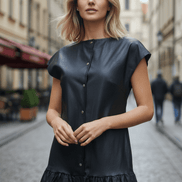 Bluză din Vascoză cu Mâneci Fluture - OK Lux. All rights reserved. - Blouses - 