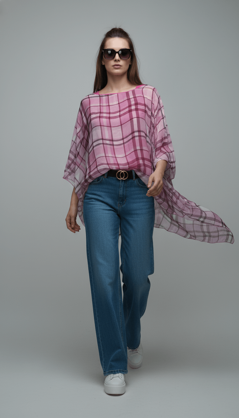 Bluză din Vascoză cu Mâneci Scurte în Formă de Fluture - OK Lux. All rights reserved. - Blouses - 