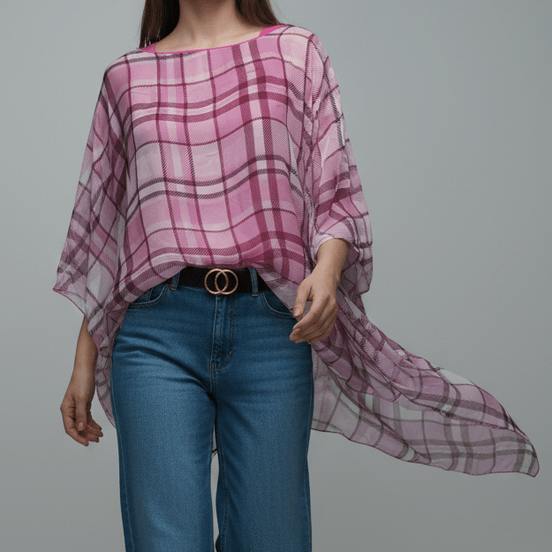 Bluză din Vascoză cu Mâneci Scurte în Formă de Fluture - OK Lux. All rights reserved. - Blouses - 