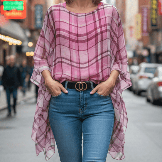 Bluză din Vascoză cu Mâneci Scurte în Formă de Fluture - OK Lux. All rights reserved. - Blouses - 