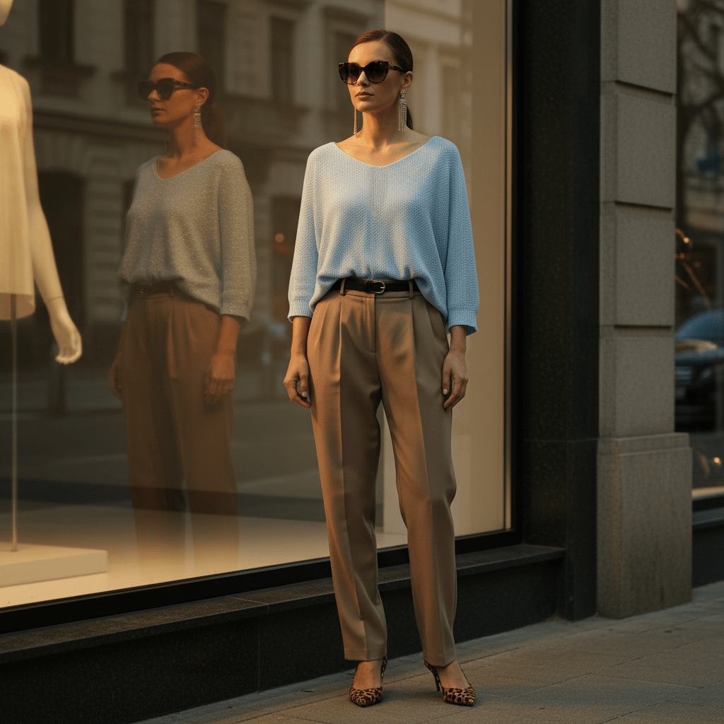 Bluză lejeră nuanță albastru ciel - OK Lux. All rights reserved. - Blouses - SKY BLUE - 