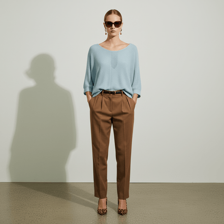 Bluză lejeră nuanță albastru ciel - OK Lux. All rights reserved. - Blouses - SKY BLUE - 