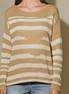 Bluză Tricotată Subțire cu Dungi și Paiete - OK Lux. All rights reserved. - Blouses - 