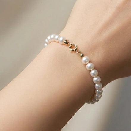 Brățară din perle de cultură tip AAA, cu închizătoare din argint - OK Lux. All rights reserved. - Bijuterii - 