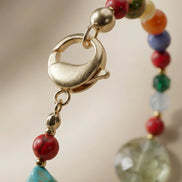 Brățară realizată manual din pietre semiprețioase multicolore, cu închizătoare din argint - OK Lux. All rights reserved. - Bijuterii - 