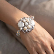 Brățară Unicat Handmade cu Perle Baroc, Perle de 10 mm, Cristale și Rășină UV - OK Lux. All rights reserved. - Bijuterii - 