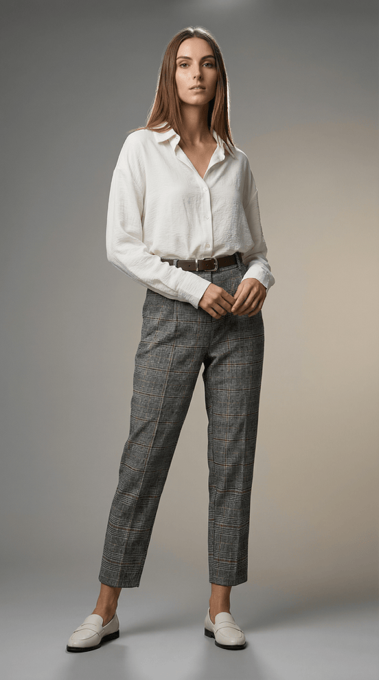 Camasă albă elegantă cu croi lejer - OK Lux. All rights reserved. - Shirts - BLACK - 