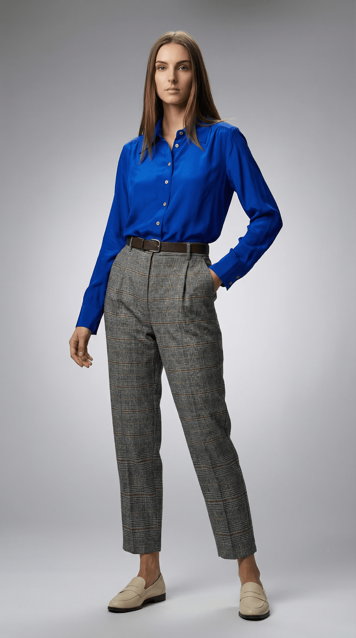 Camasă albastră intensă cu material ușor - OK Lux. All rights reserved. - Shirts - BABY BLUE - 