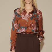 Cămașă aramiu camel, croială fluidă - OK Lux. All rights reserved. - Shirts - CAMEL COPPER - 