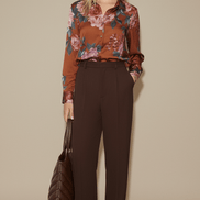 Cămașă aramiu camel, croială fluidă - OK Lux. All rights reserved. - Shirts - CAMEL COPPER - 