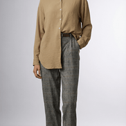 Camasă crem elegantă cu textură fină - OK Lux. All rights reserved. - Shirts - WHITE - 