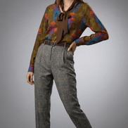 Cămașă cu fundă nuanță maro - OK Lux. All rights reserved. - Shirts - BROWN - 