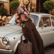 Cămașă fluidă neagră, croială lejeră - OK Lux. All rights reserved. - Shirts - BLACK - 