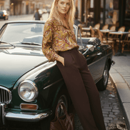 Cămașă galben muștar, croială lejeră - OK Lux. All rights reserved. - Shirts - MUSTARD YELLOW - 