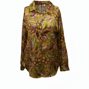 Cămașă galben muștar, croială lejeră - OK Lux. All rights reserved. - Shirts - MUSTARD YELLOW - 