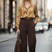 Cămașă galben muștar, croială lejeră - OK Lux. All rights reserved. - Shirts - MUSTARD YELLOW - 