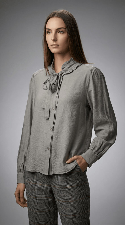 Camasă gri închis cu design urban - OK Lux. All rights reserved. - Shirts - GREY - 