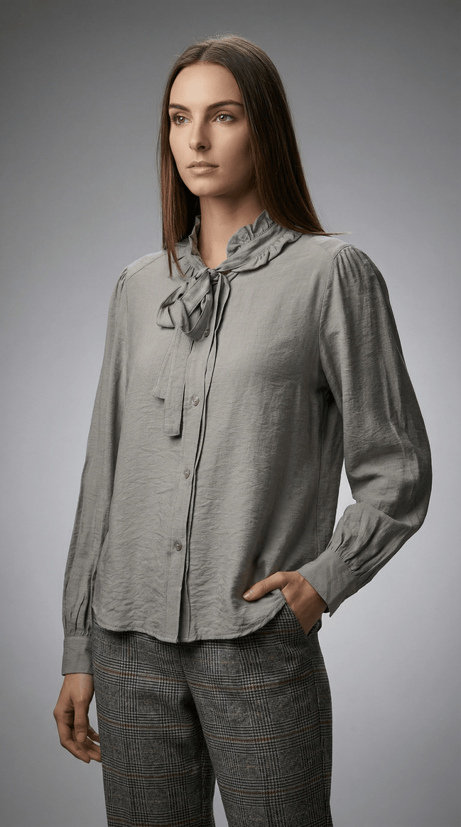 Camasă gri închis cu design urban - OK Lux. All rights reserved. - Shirts - GREY - 