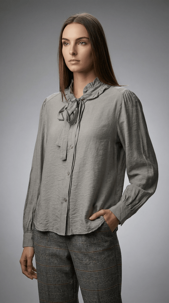 Camasă gri închis cu design urban - OK Lux. All rights reserved. - Shirts - GREY - 