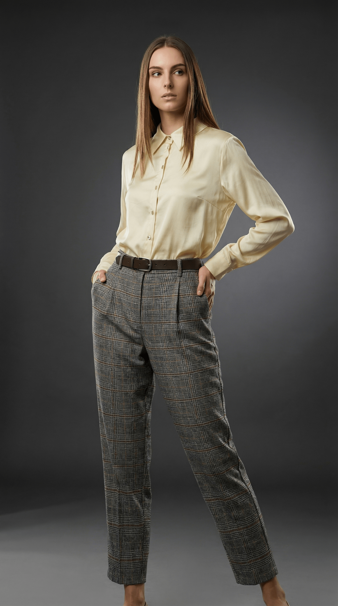 Camasă gri modernă cu croi relaxat - OK Lux. All rights reserved. - Shirts - BLACK - 