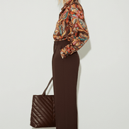 Cămașă maro, croială lejeră, versatilă - OK Lux. All rights reserved. - Shirts - BROWN - 