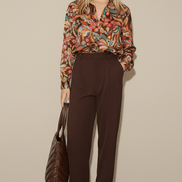 Cămașă maro, croială lejeră, versatilă - OK Lux. All rights reserved. - Shirts - BROWN - 