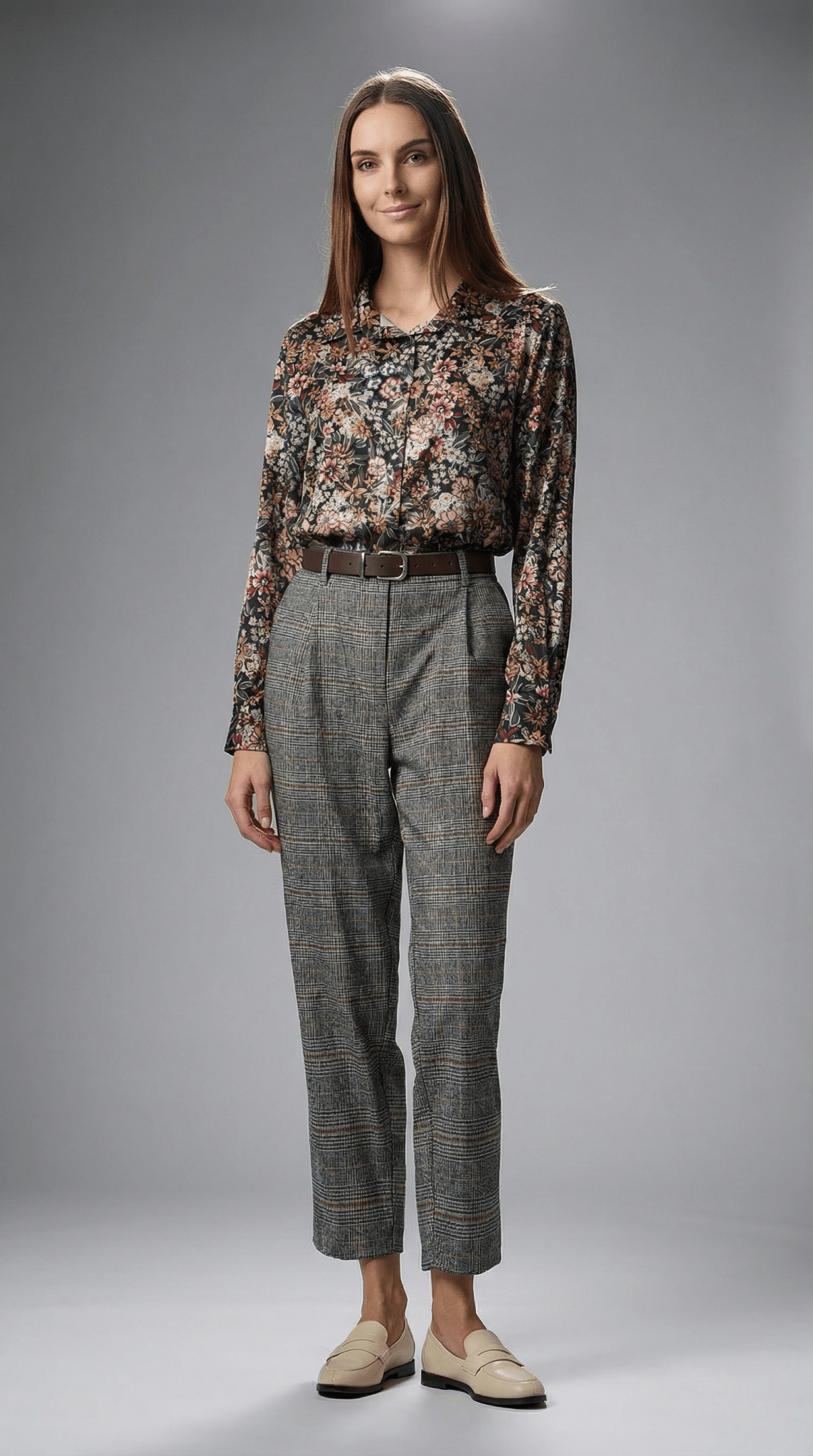 Camasă muștar cu imprimeu colorat - OK Lux. All rights reserved. - Shirts - PURPLE - 