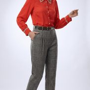 Cămașă portocalie vibrantă, modernă - OK Lux. All rights reserved. - Shirts - ORANGE - 