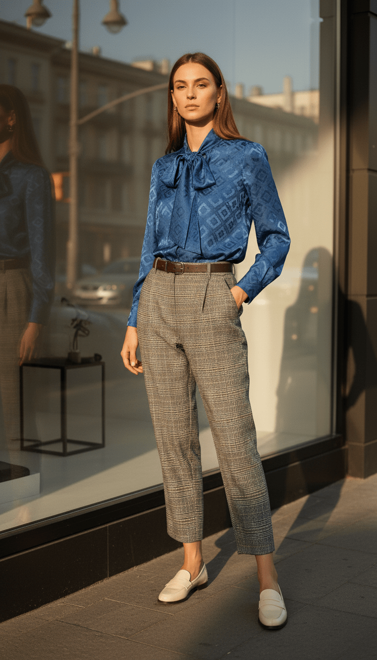 Cămașă rafinată cu perle și ștrasuri, albastru - OK Lux. All rights reserved. - Shirts - BLUE - 