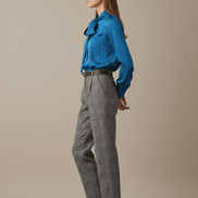 Cămașă rafinată cu perle și ștrasuri, albastru - OK Lux. All rights reserved. - Shirts - BLUE - 