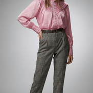 Camasă roz metalezată cu guler înalt - OK Lux. All rights reserved. - Shirts - S - 