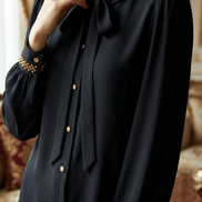 Cămașă Statement „Emerald Noir” – Neagră cu Cristale Verzi și Dantelă - OK Lux. All rights reserved. - Shirts - 