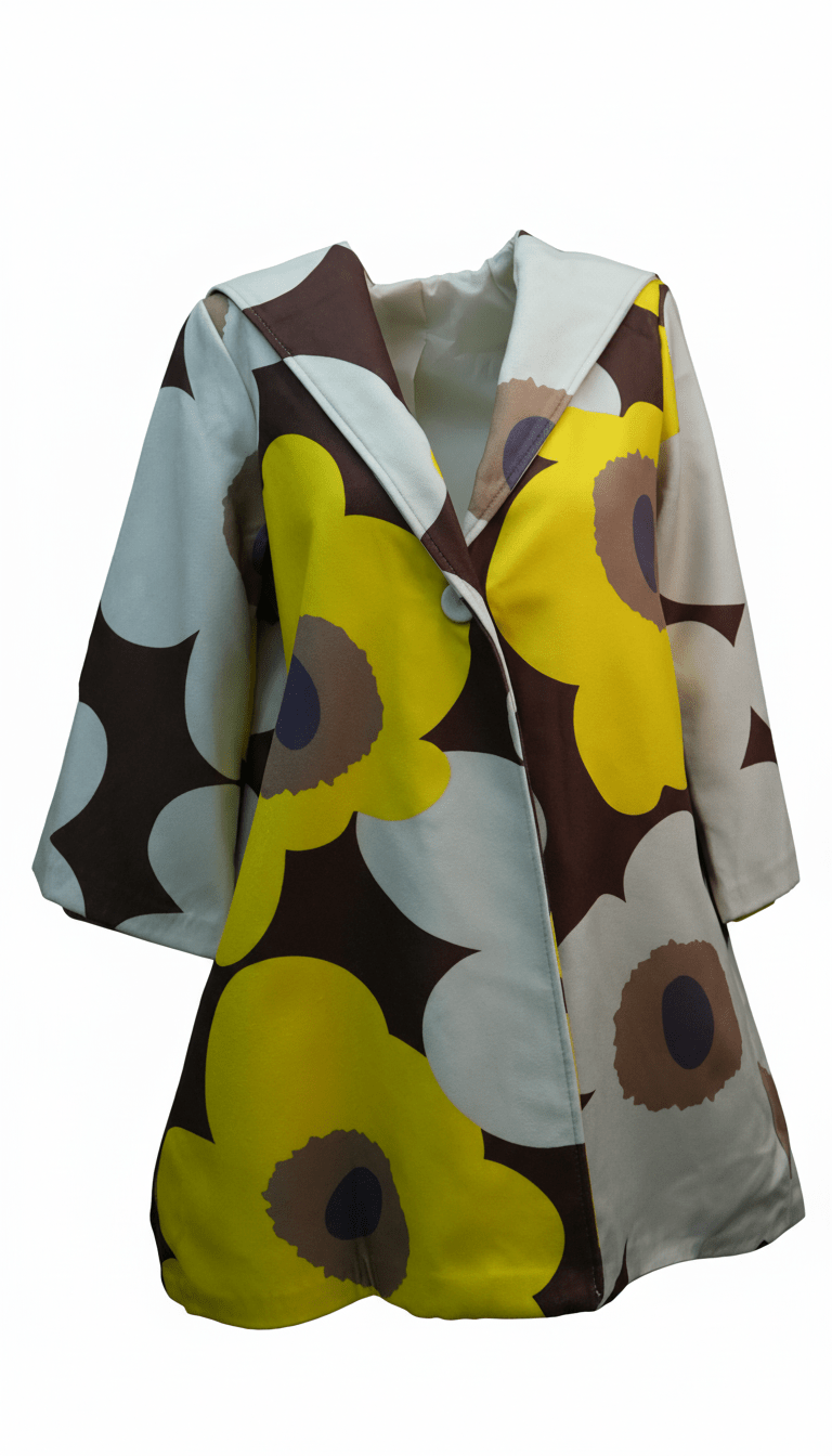 Cardigan bej floral cu croială fluidă - OK Lux. All rights reserved. - Cardigans - BEIGE - 