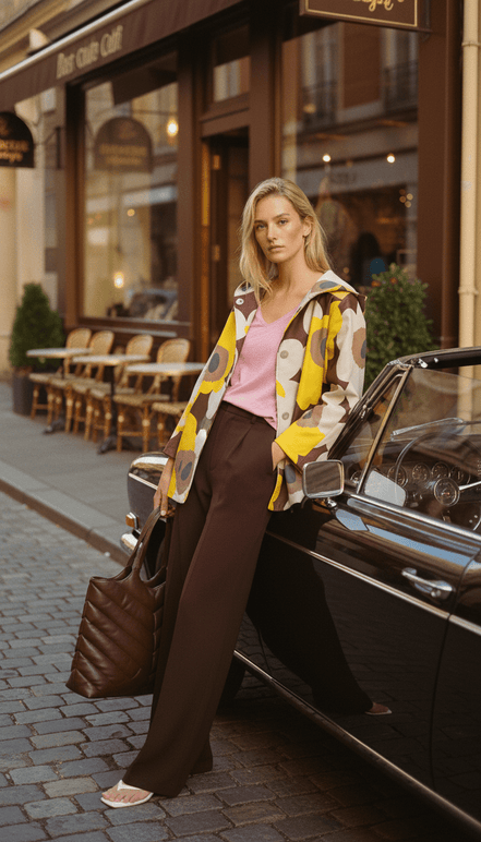 Cardigan bej floral cu croială fluidă - OK Lux. All rights reserved. - Cardigans - BEIGE - 