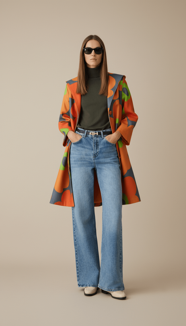 Cardigan Flower în A portocaliu - OK Lux. All rights reserved. - Cardigans - ORANGE - 