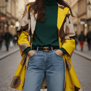 Cardigan galben lejer în formă de A - OK Lux. All rights reserved. - Cardigans - YELLOW - 