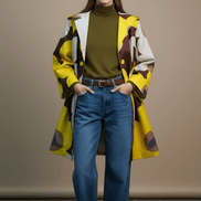 Cardigan galben lejer în formă de A - OK Lux. All rights reserved. - Cardigans - YELLOW - 