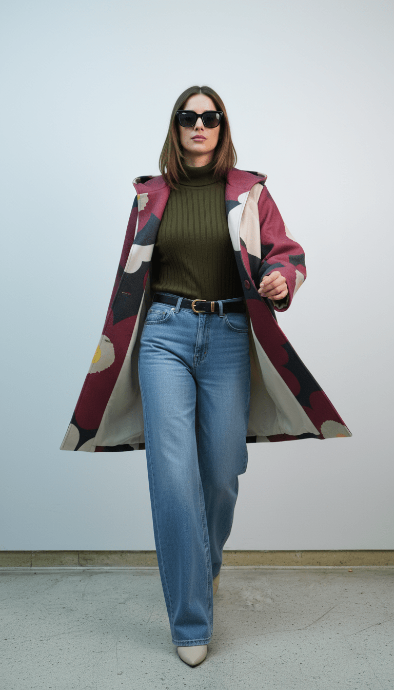 Cardigan grena fluid cu imprimeu floral - OK Lux. All rights reserved. - Cardigans - 